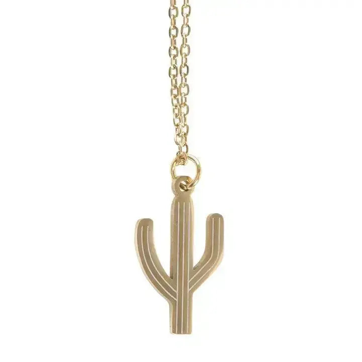 Cactus Necklace Card | Resilient Minimalist Jewelry Gift Something Different Ziya Blue