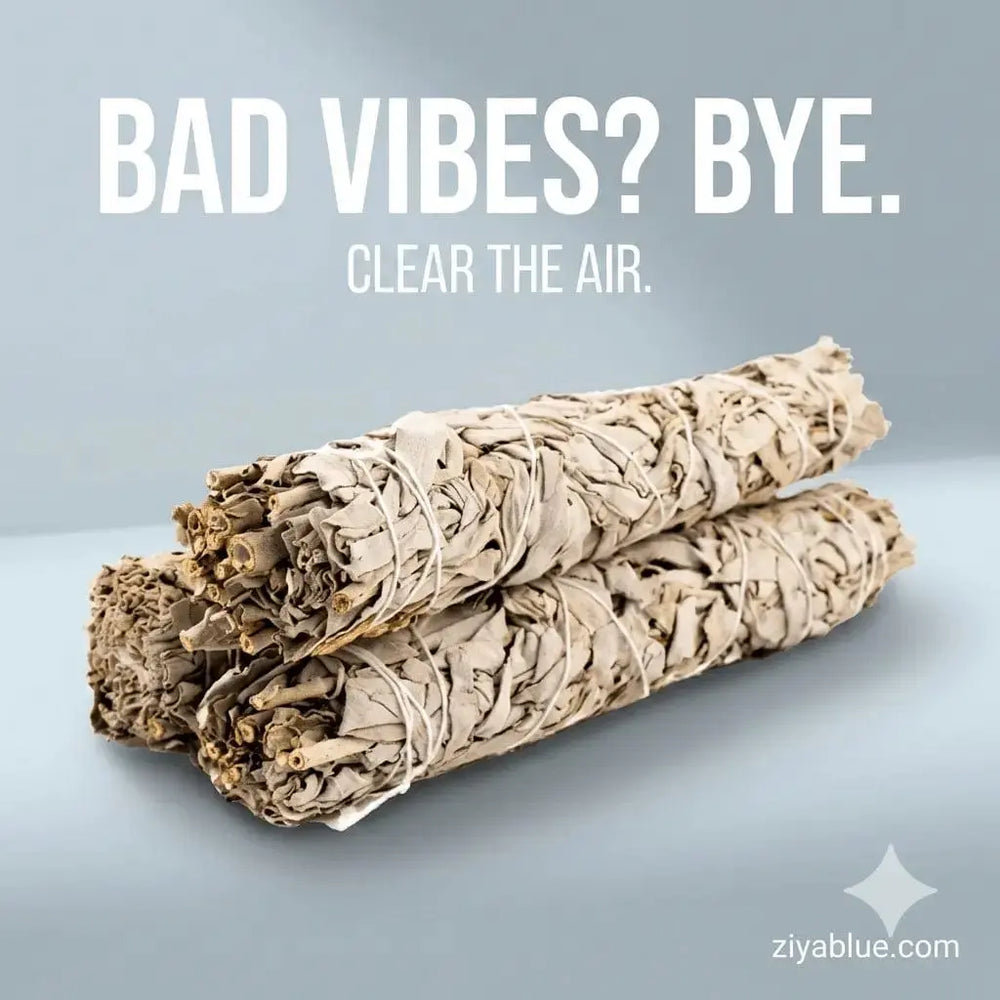 California White Sage Stick | The 9" Bad Juju Eraser Faire Ziya Blue