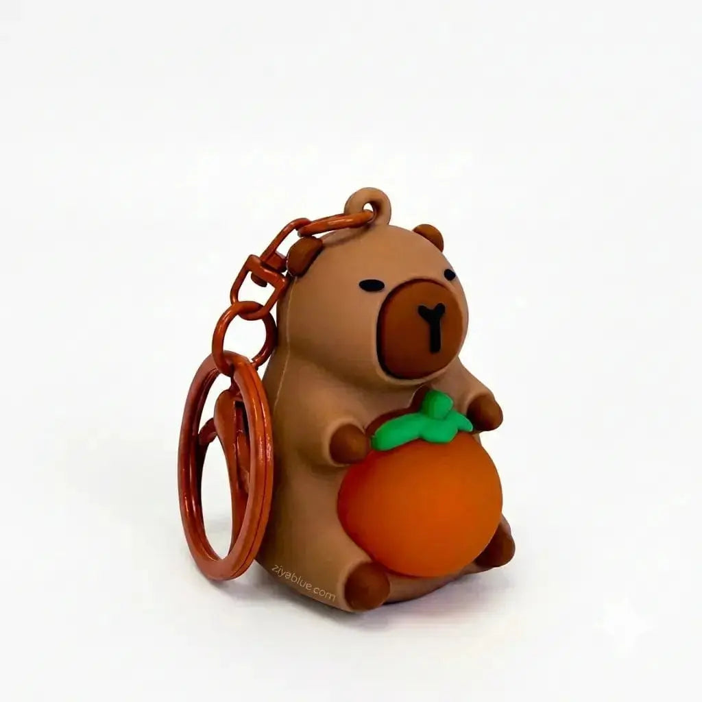 Capybara Keychain | LED Light-Up Chill Buddy Streamline Ziya Blue