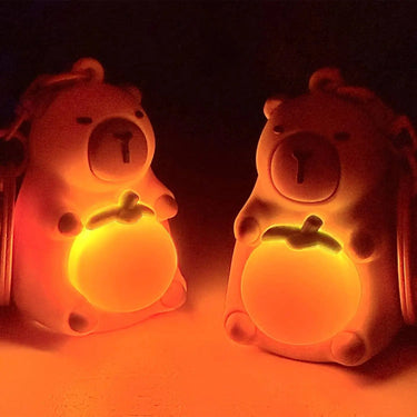 Capybara Keychain | LED Light-Up Chill Buddy Streamline Ziya Blue