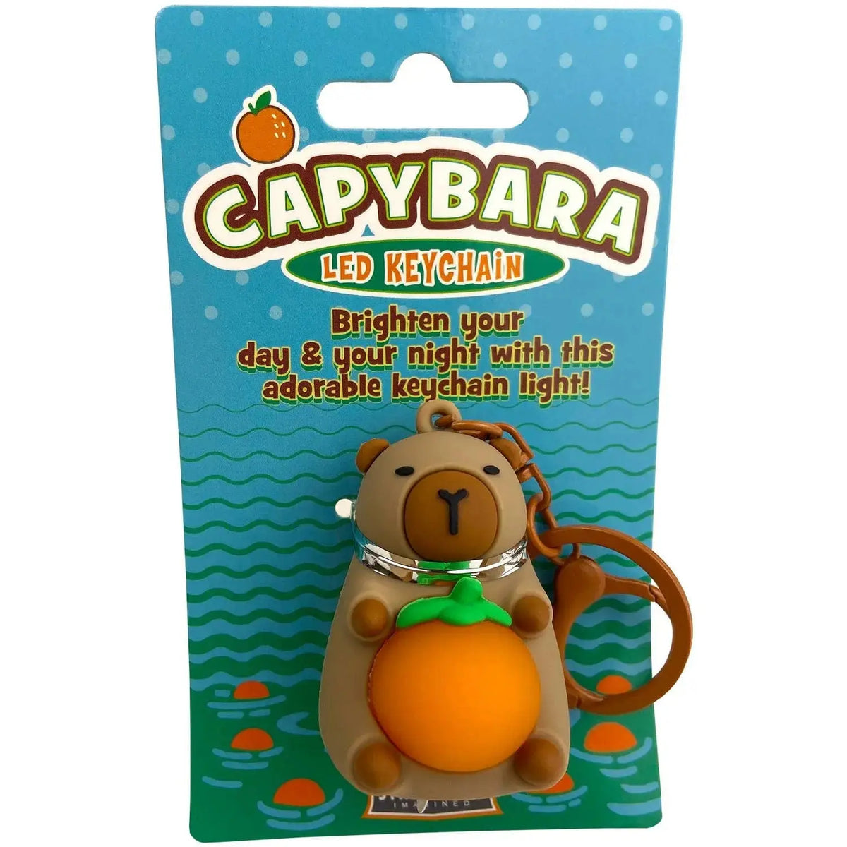 Capybara Keychain | LED Light-Up Chill Buddy Streamline Ziya Blue
