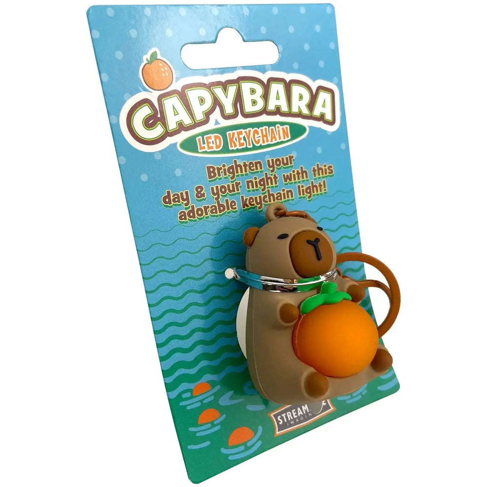 Capybara Keychain | LED Light-Up Chill Buddy Streamline Ziya Blue