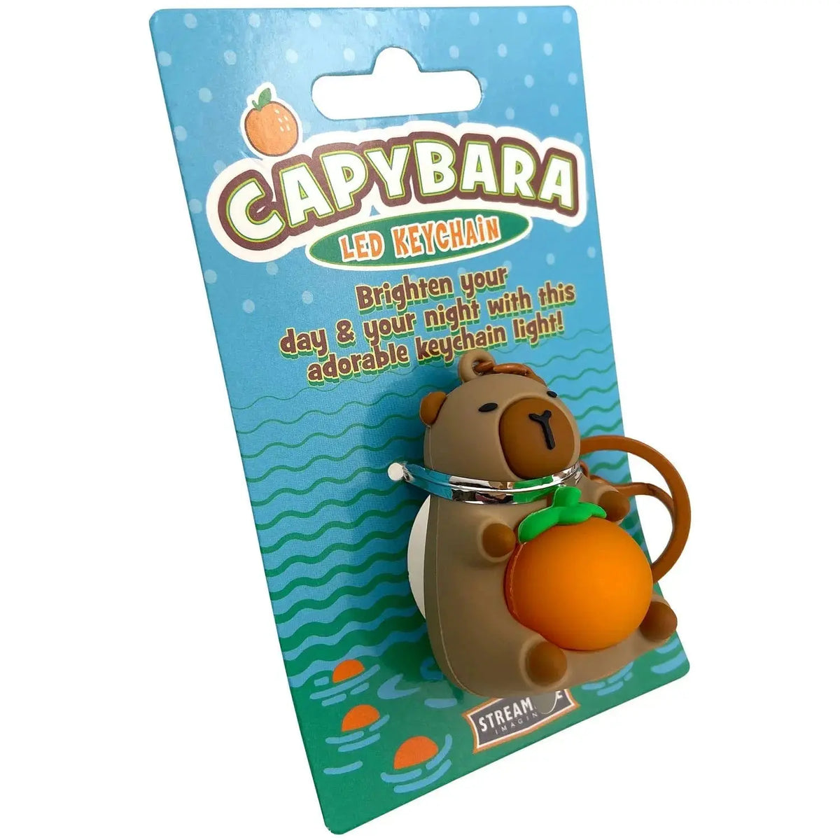 Capybara Keychain | LED Light-Up Chill Buddy Streamline Ziya Blue