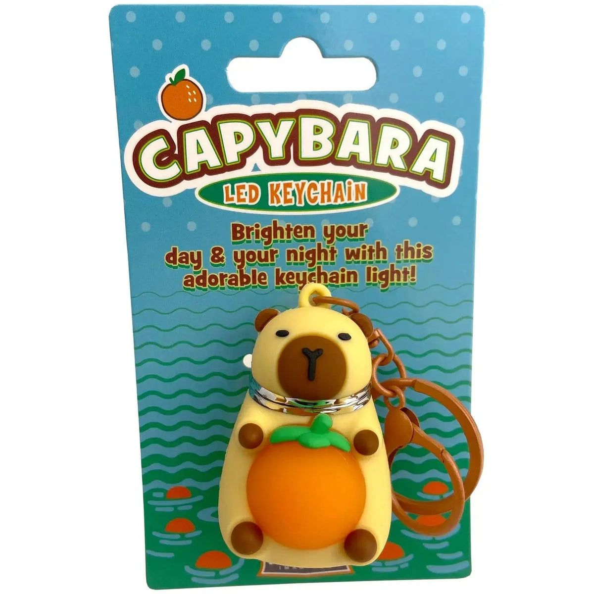 Capybara Keychain | LED Light-Up Chill Buddy Streamline Ziya Blue