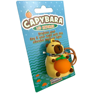 Capybara Keychain | LED Light-Up Chill Buddy Streamline Ziya Blue