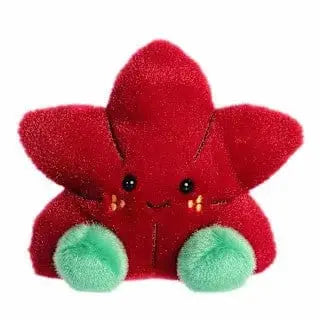Carmine Poinsettia Palm Pals – 5" Plush Aurora Ziya Blue
