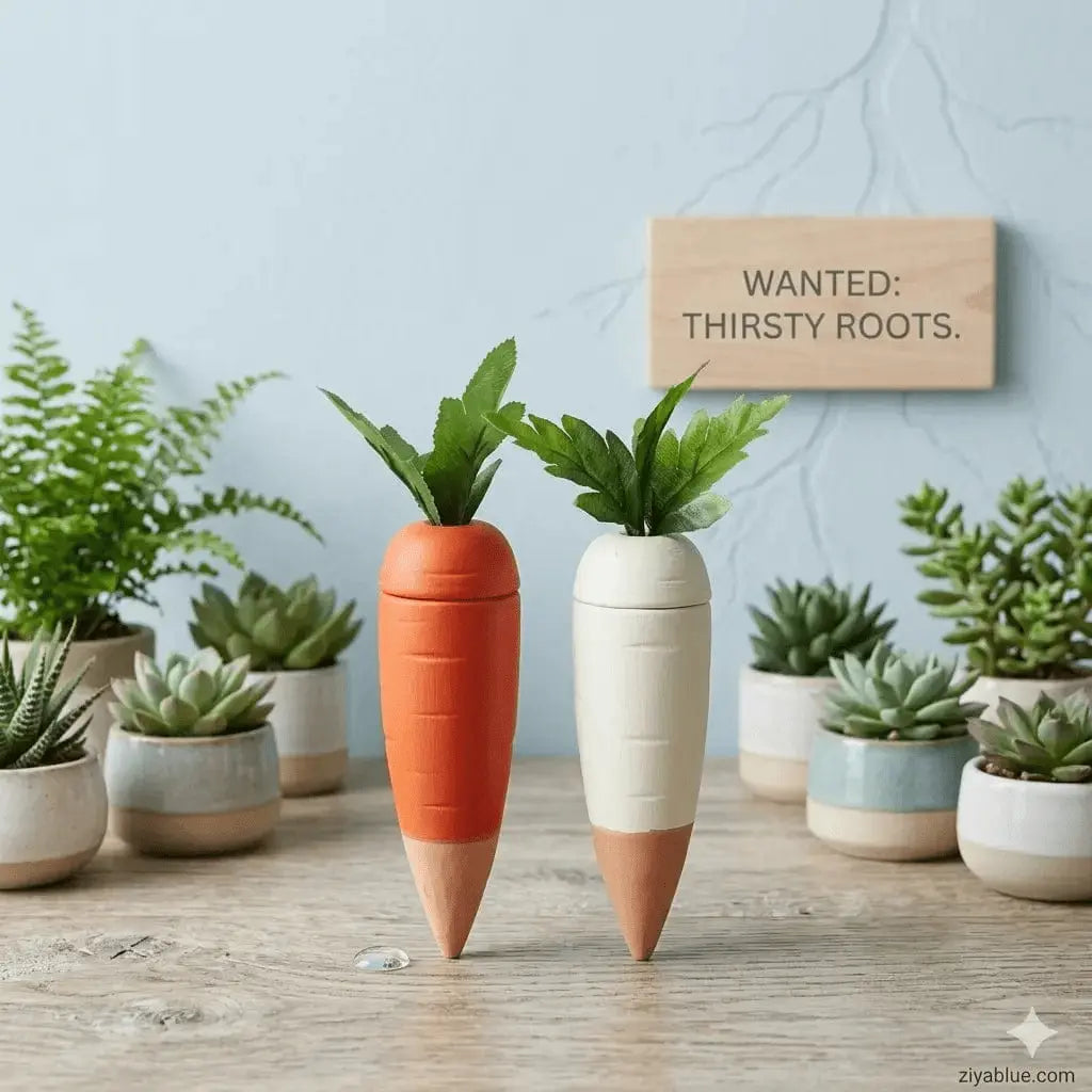 Carrot Watering Spike | Adorable Self-Watering Plant Tool Ganz Ziya Blue
