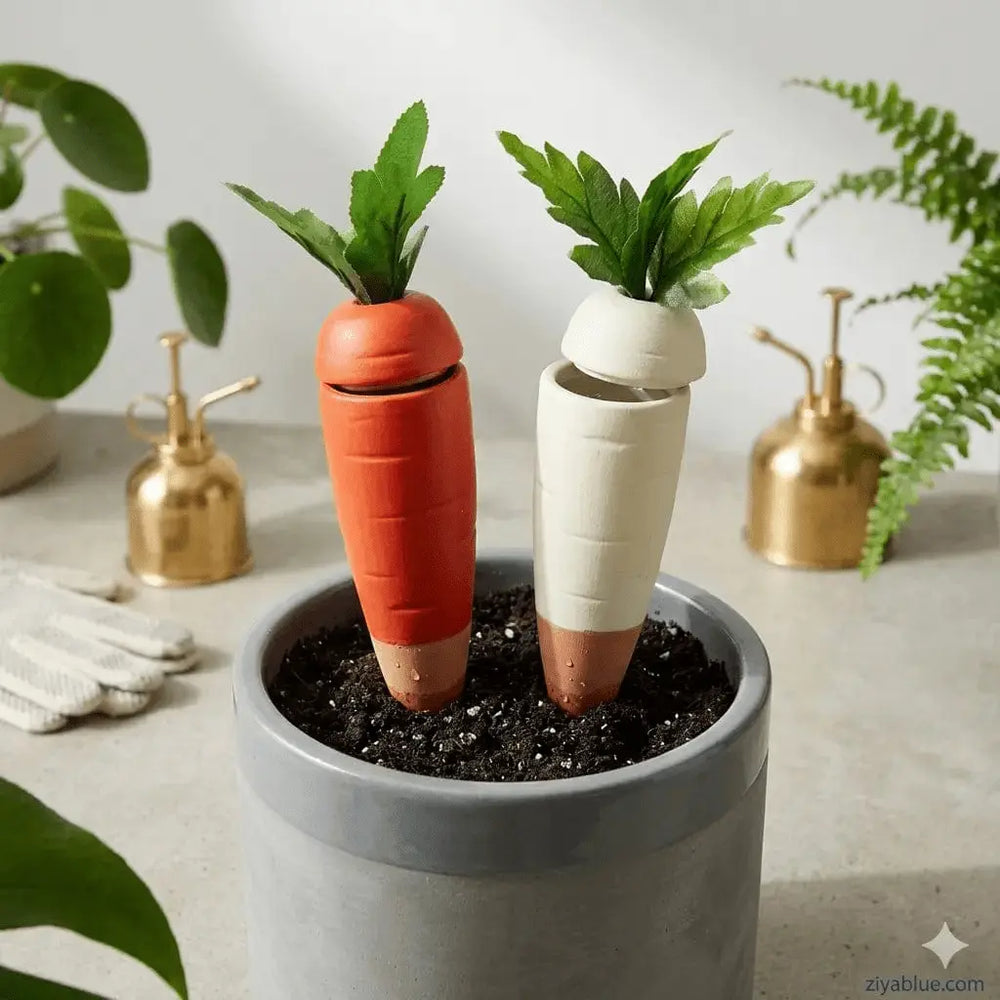 Carrot Watering Spike | Adorable Self-Watering Plant Tool Ganz Ziya Blue
