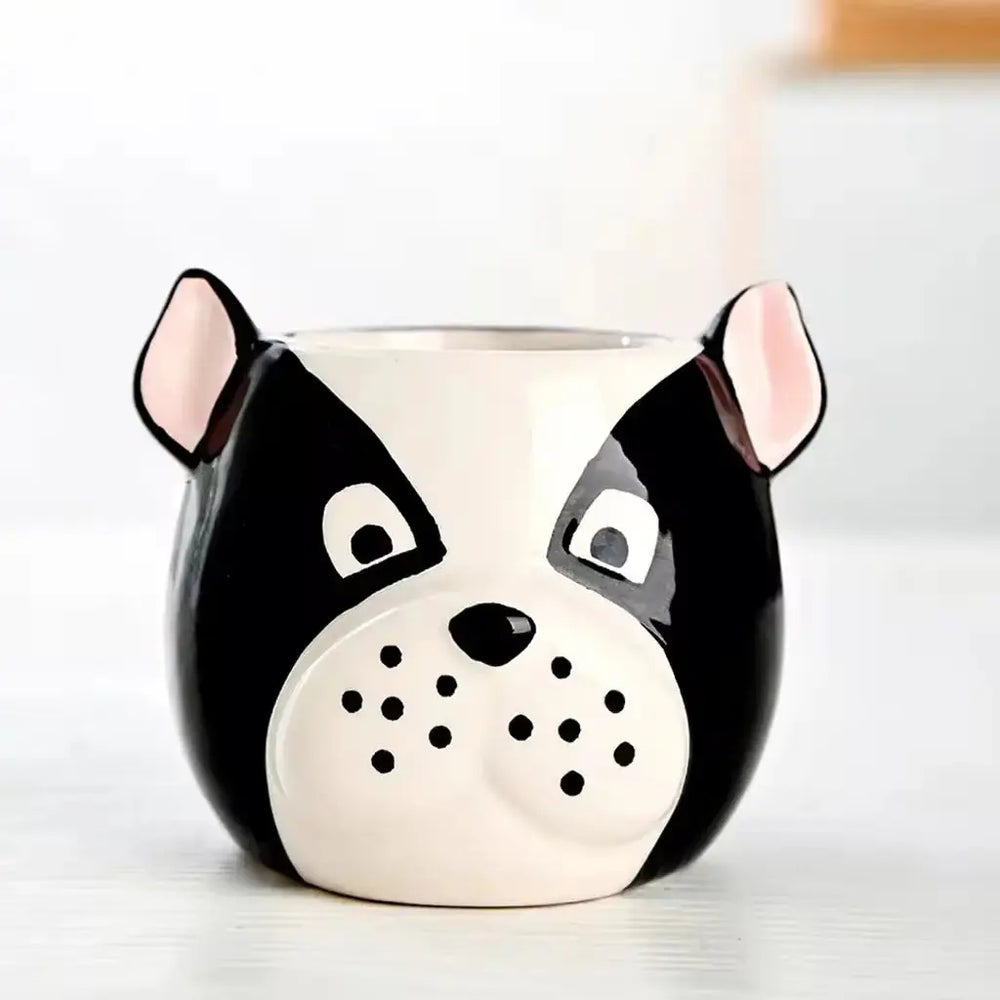 Cartoon Puppy Animal Pot | Dog Face Succulent Planter Ziya Blue Ziya Blue