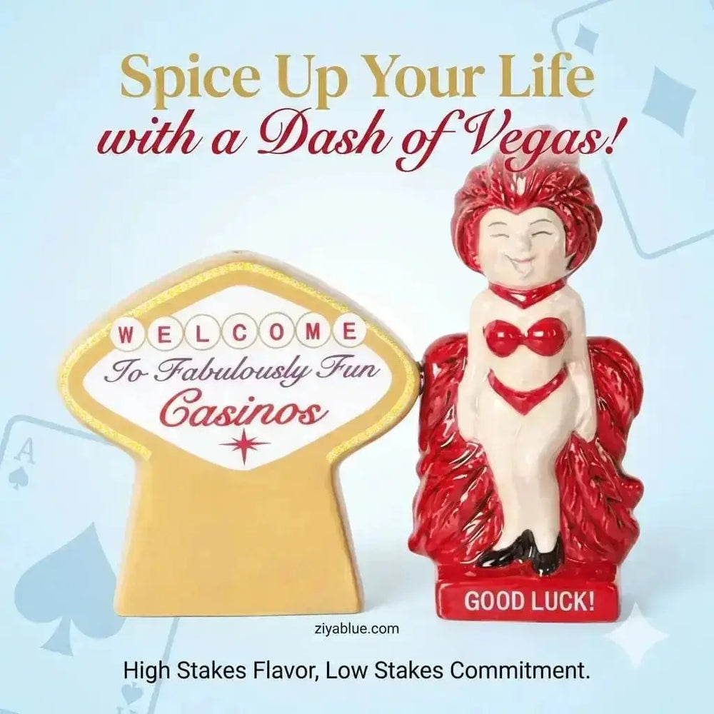 Casino Shakers | Ceramic Novelty Set Maeve Toys Ziya Blue