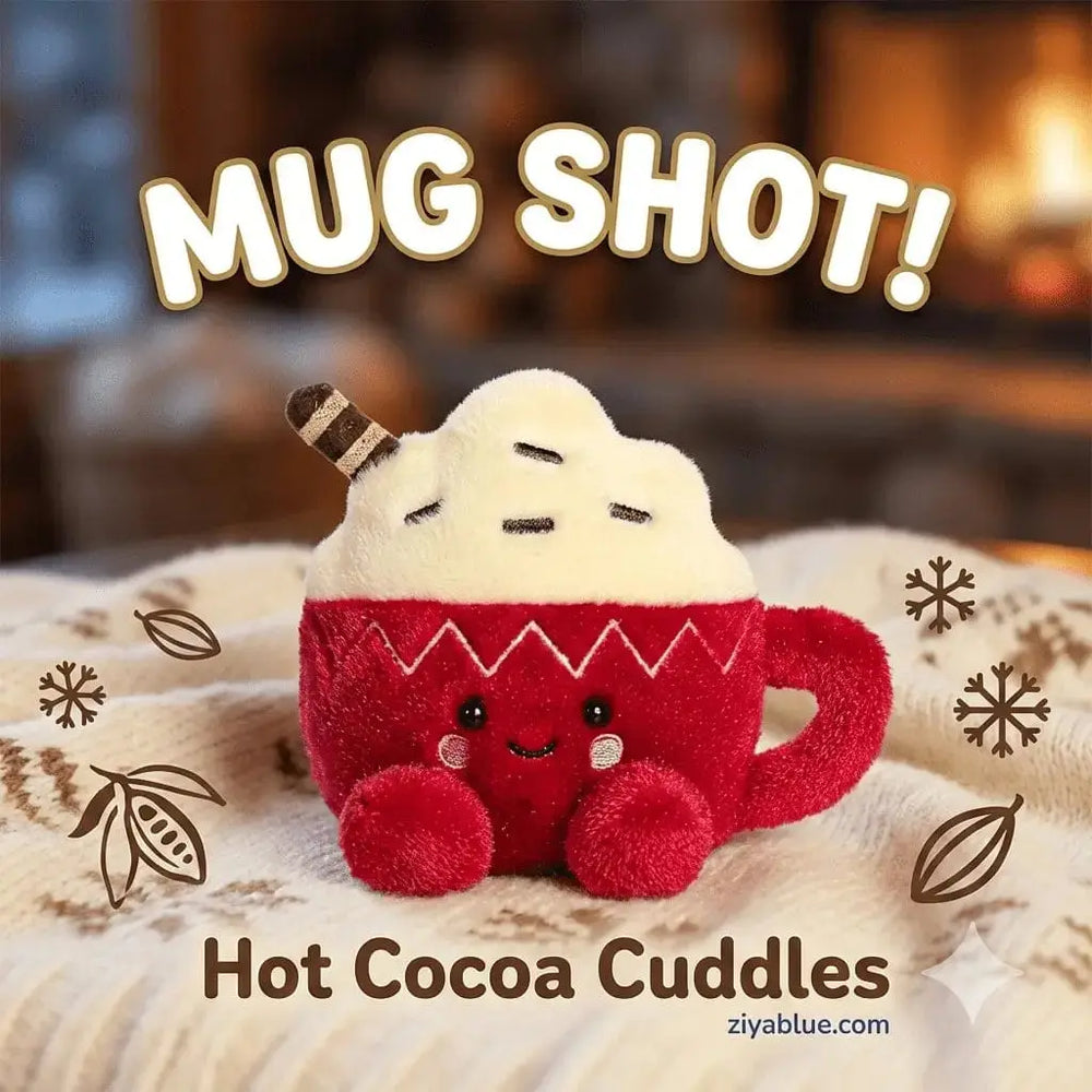 Cassia Hot Cocoa Palm Pals – 5" Plush Aurora Ziya Blue