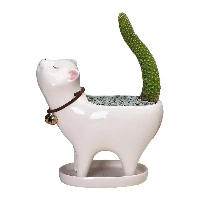 Cat Cactus Planter Ziya Blue Ziya Blue