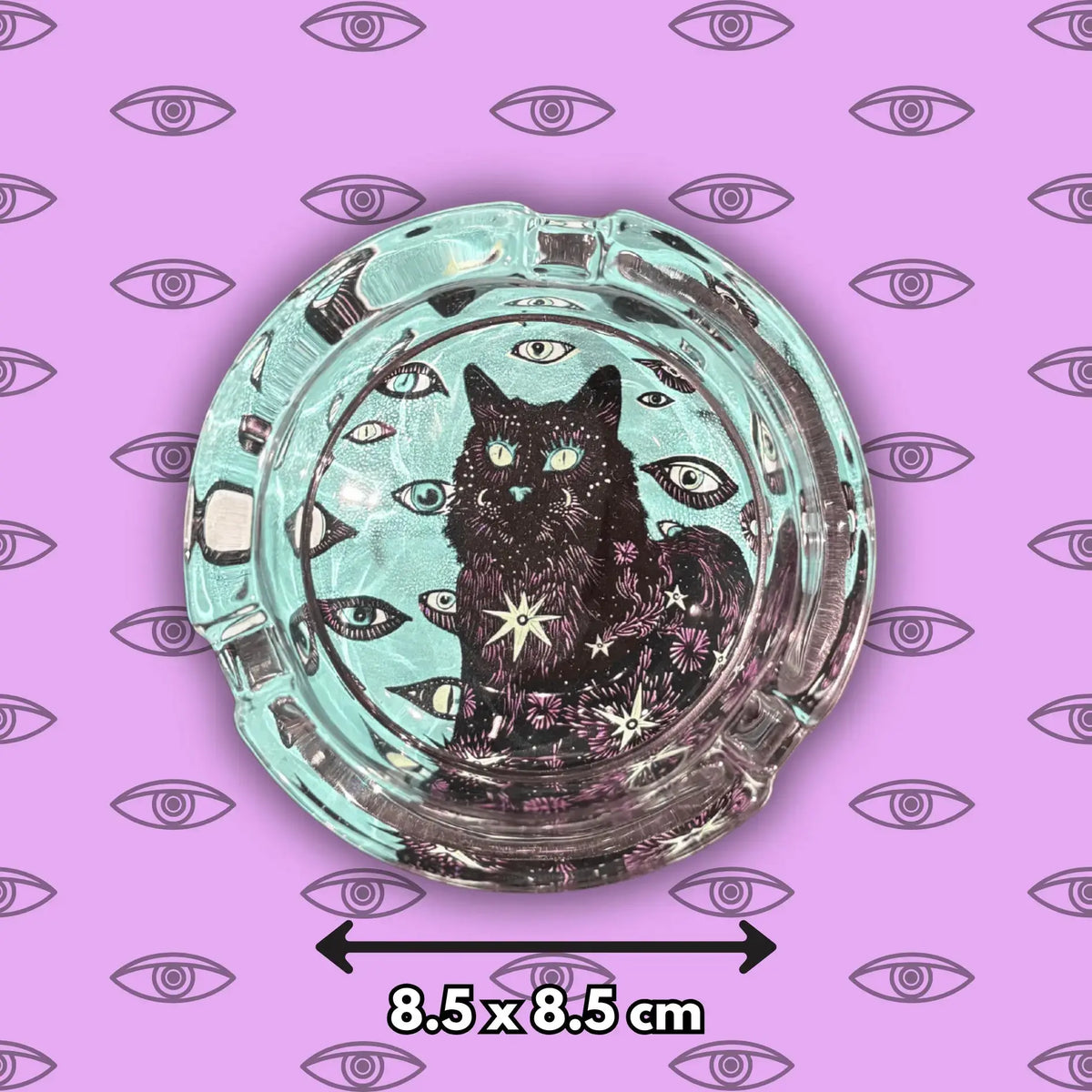 Cat Eyes Glass Ashtrays Ziya Blue Ziya Blue