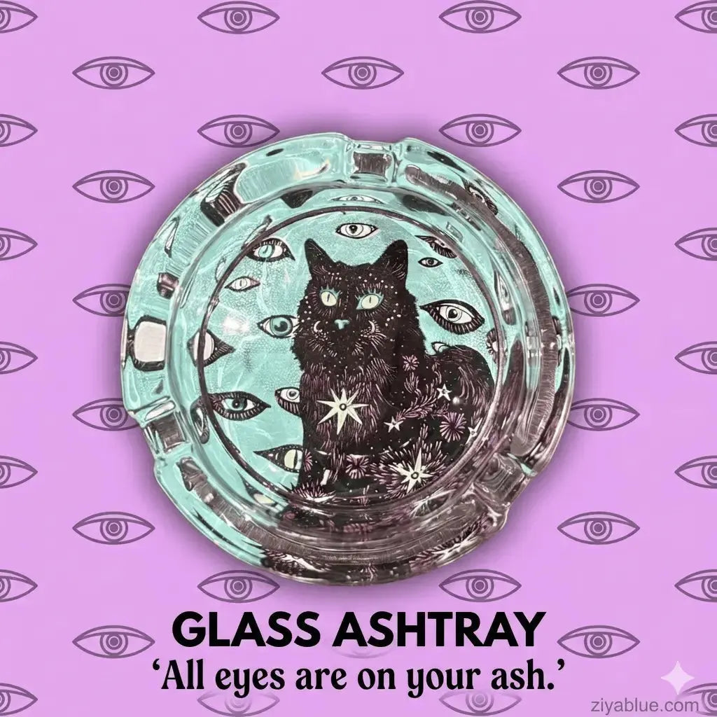 Cat Eyes Glass Ashtrays Ziya Blue Ziya Blue