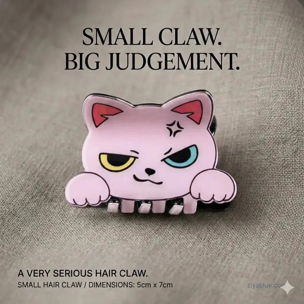 Cat Hair Claw | Pink Face Grumpy Cat Hair Clip Ziya Blue Ziya Blue