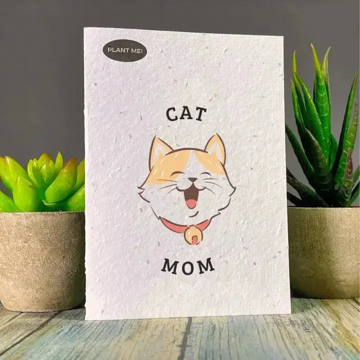 Cat Mom Plantable Card Plantable Greetings Ziya Blue