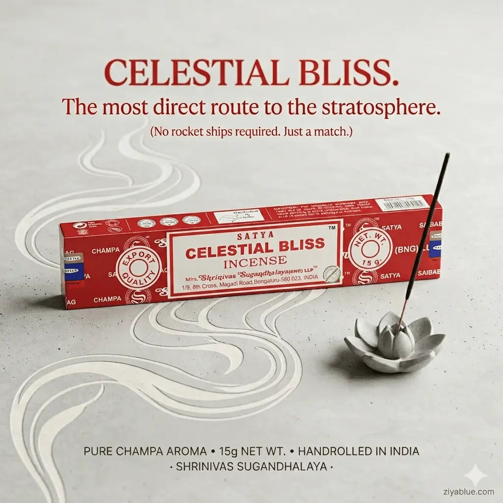 Celestial Bliss Incense Sticks: Satya Hand-Rolled 15g Designs by Deekay Inc. Ziya Blue
