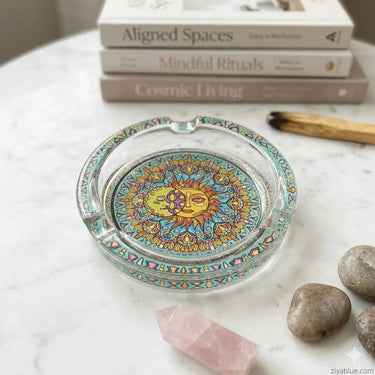 Celestial Glass Ashtray Ziya Blue Ziya Blue