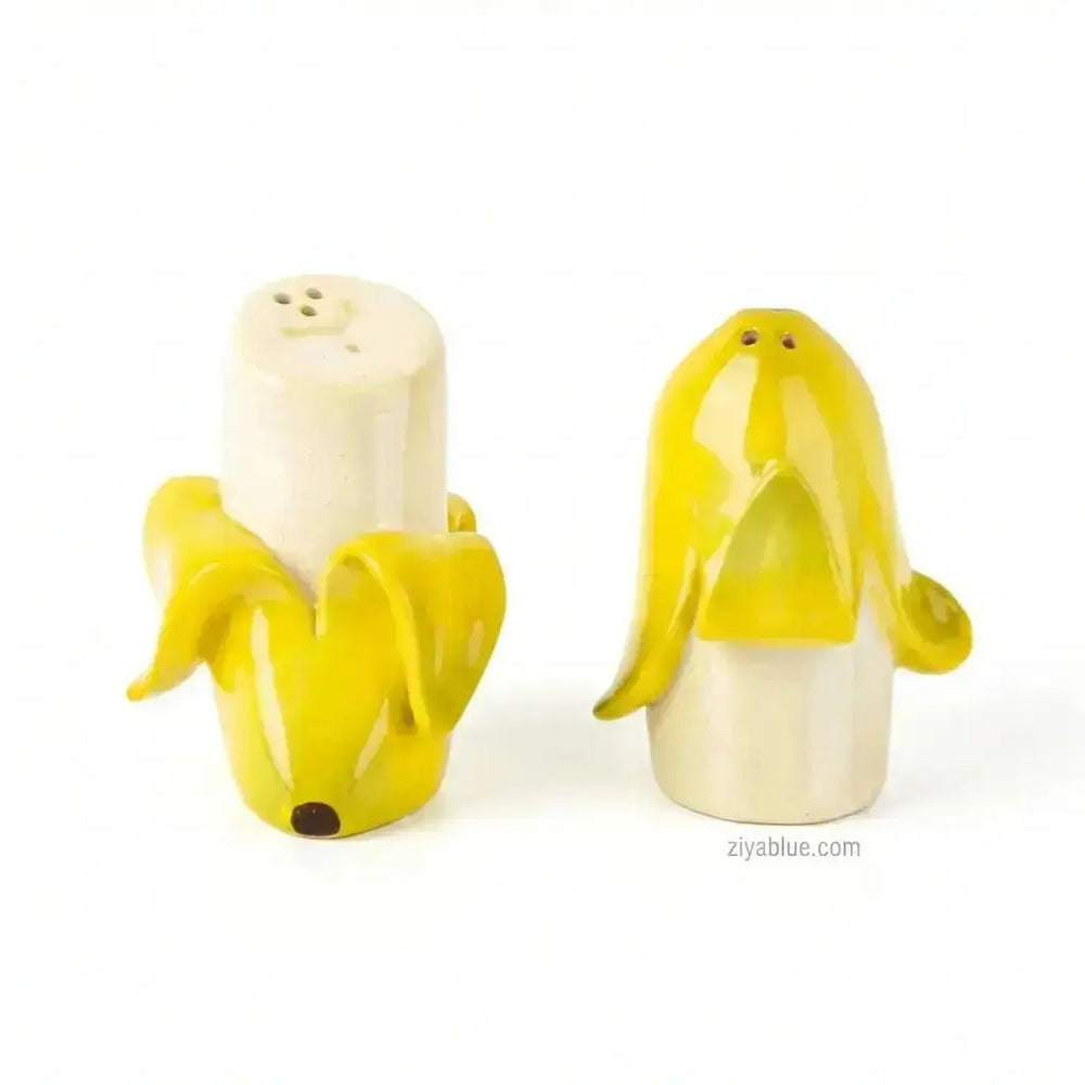 Ceramic Banana Shakers Faire Ziya Blue
