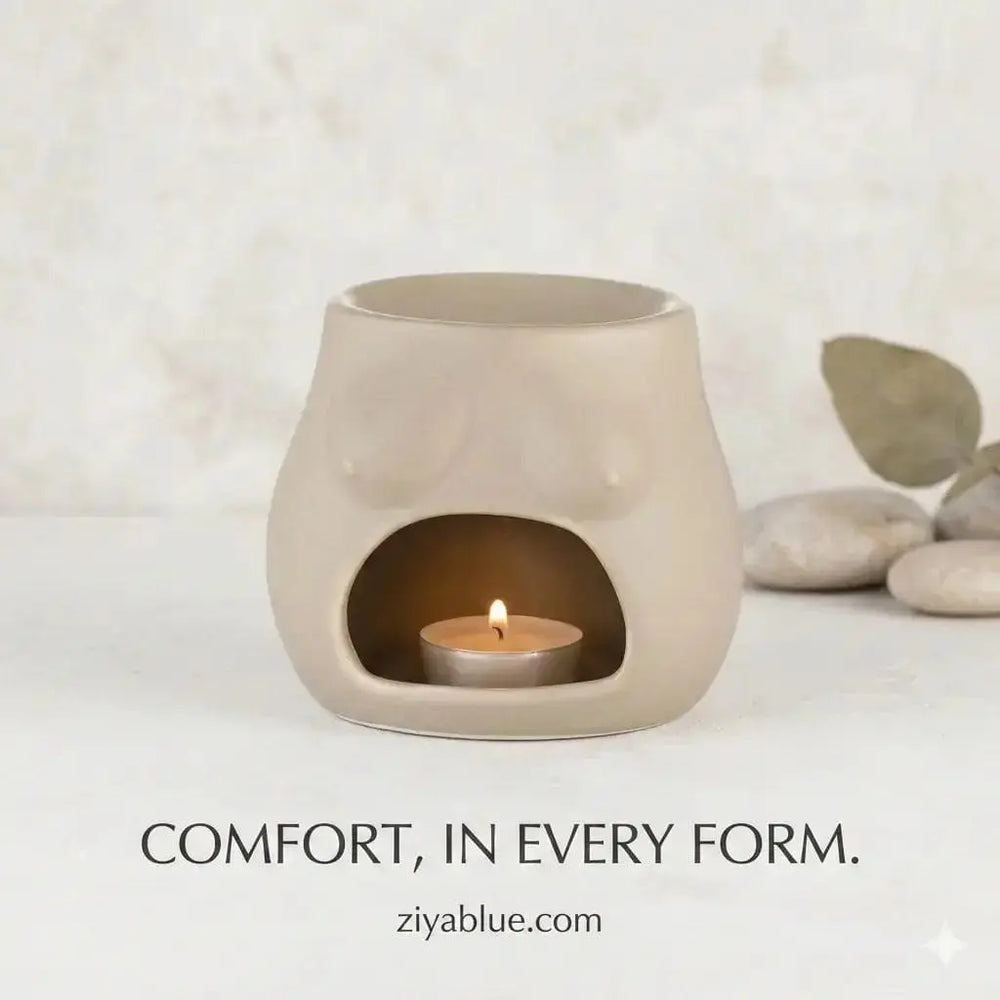 Ceramic Body Oil Diffuser | Chic Aromatherapy Torso CTG Brands Ziya Blue
