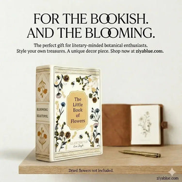 Ceramic Book Vase – The "Flowers" Edition Literary Bloom Lisa Angel Ziya Blue