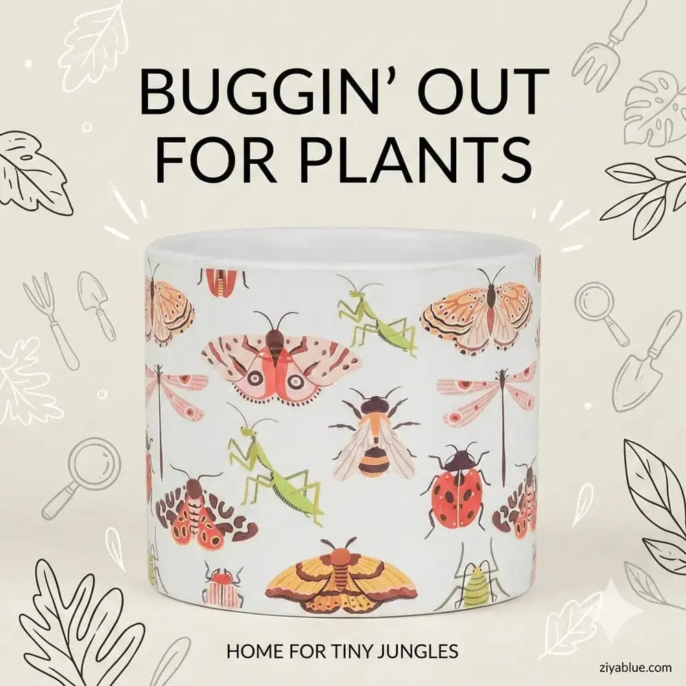 Ceramic Bug Planter | 4.5 Inch Colorful Insect Pot Abbott Ziya Blue