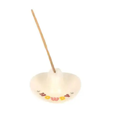 Ceramic Howdy Cowboy Hat Incense Holder Something Different Ziya Blue