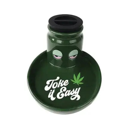 Ceramic Stash and Ash Tray: The Chic Utility Jar Streamline Ziya Blue