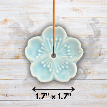 Cherry Blossom Incense Holder - Multiple Colours  Ziya Blue