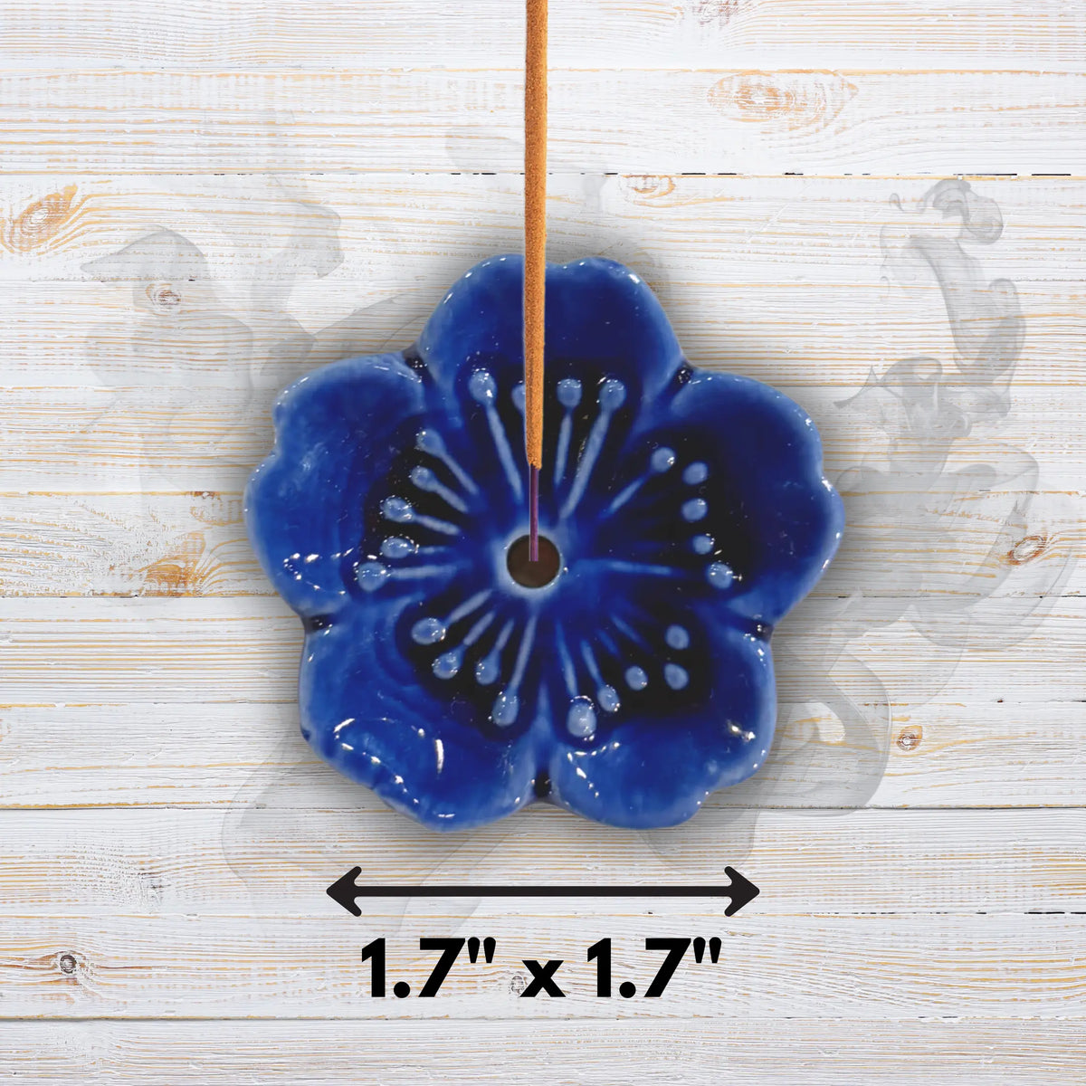 Cherry Blossom Incense Holder - Multiple Colours  Ziya Blue