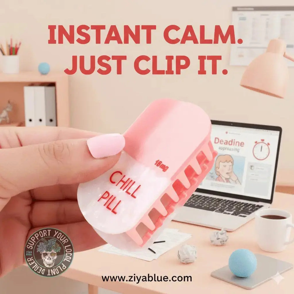 Chill Pill Hair Claw - The Mental Health Day Essential Ziya Blue Ziya Blue
