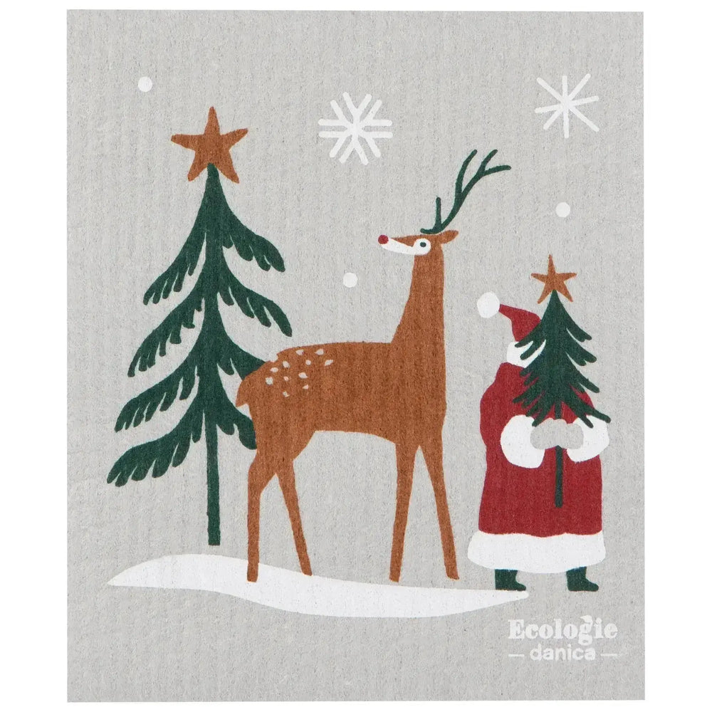 Christmas Swedish Dishcloth: Eco Cleaning Danica Ziya Blue