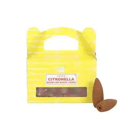 Citronella Satya Backflow Dhoop Cones | Insect Repellent Incense Faire Ziya Blue