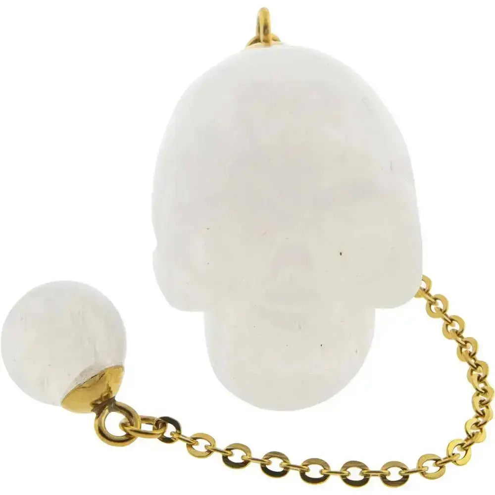 Clear Quartz Skull Pendulum – The "Crystal Clear" Oracle Kheops International Ziya Blue