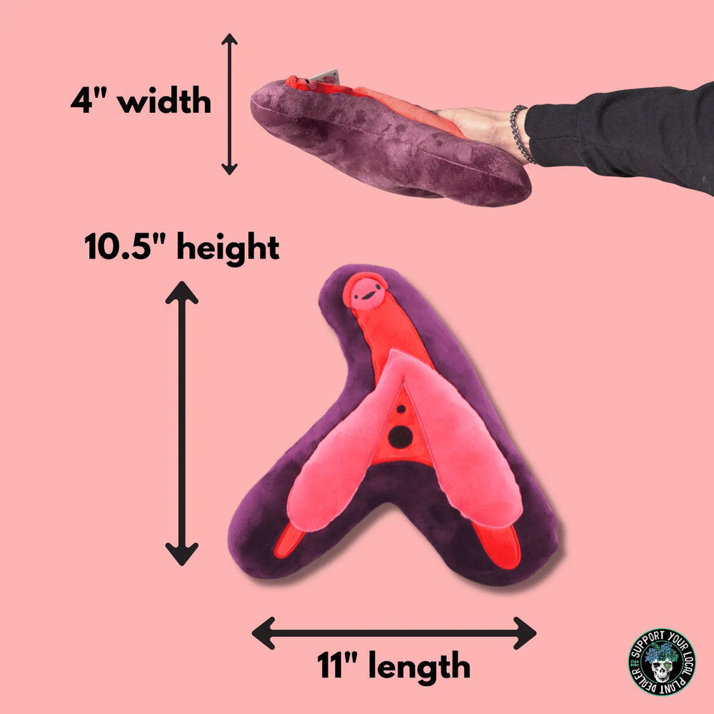 Clitoris Plushie | Anatomical Organ Pillow & Sex Ed Tool I Heart Guts Ziya Blue