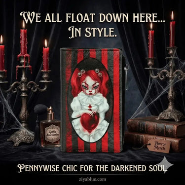 Clown Girl Wallet | Mischievous Circus Chic Accessory COMECO INC Ziya Blue
