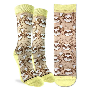 Coffee Sloth Socks: A Cute Gift Good Luck Sock Ziya Blue