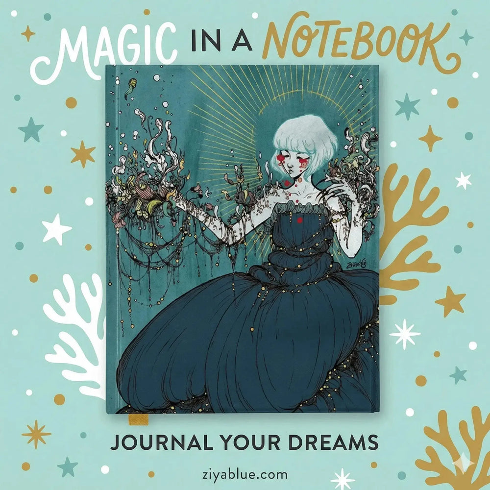 Cold Spring Foiled Journal | Broci Floral Bloom Notebook  Ziya Blue
