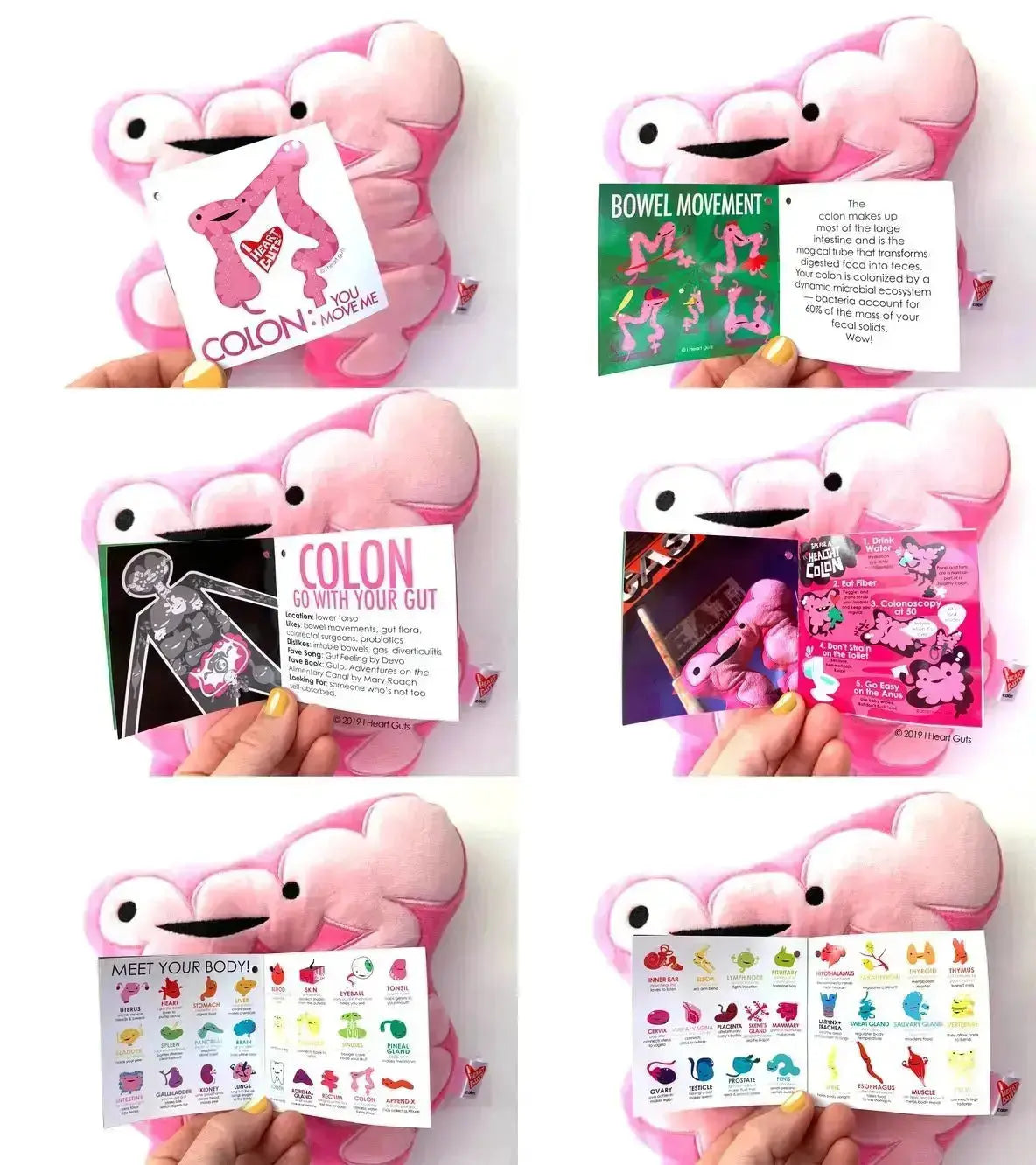 Colon Plushie | "You Move Me" Intestinal Pillow I Heart Guts Ziya Blue