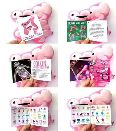 Colon Plushie | "You Move Me" Intestinal Pillow I Heart Guts Ziya Blue