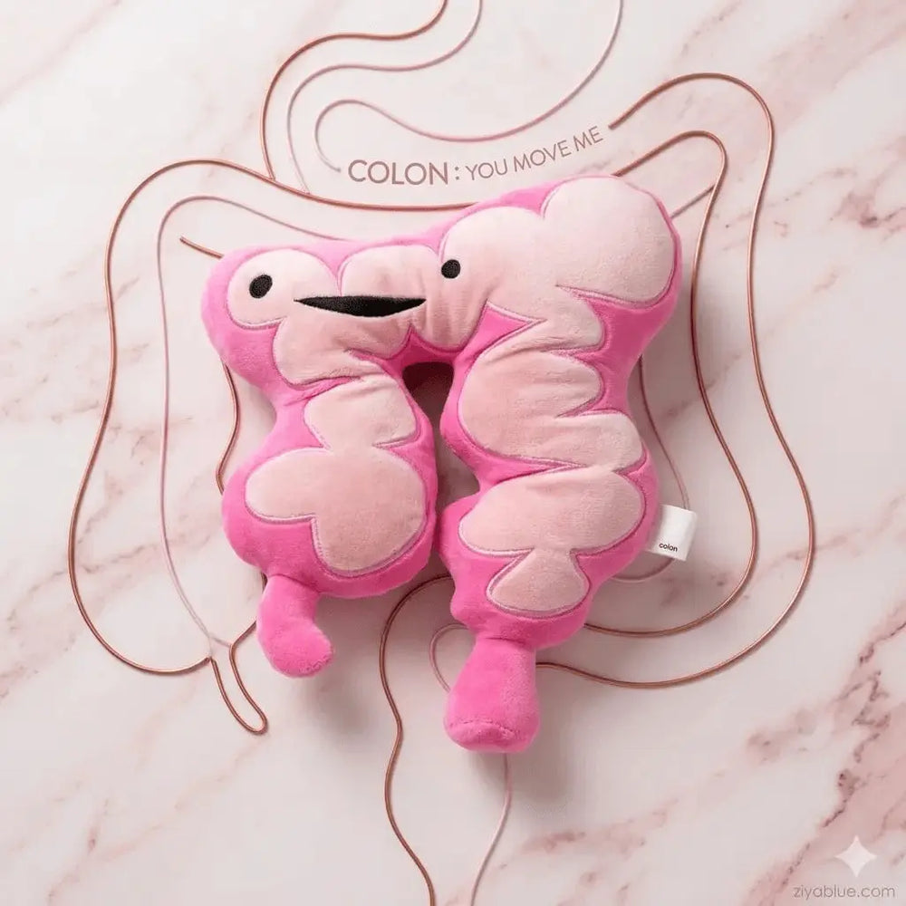 Colon Plushie | "You Move Me" Intestinal Pillow I Heart Guts Ziya Blue