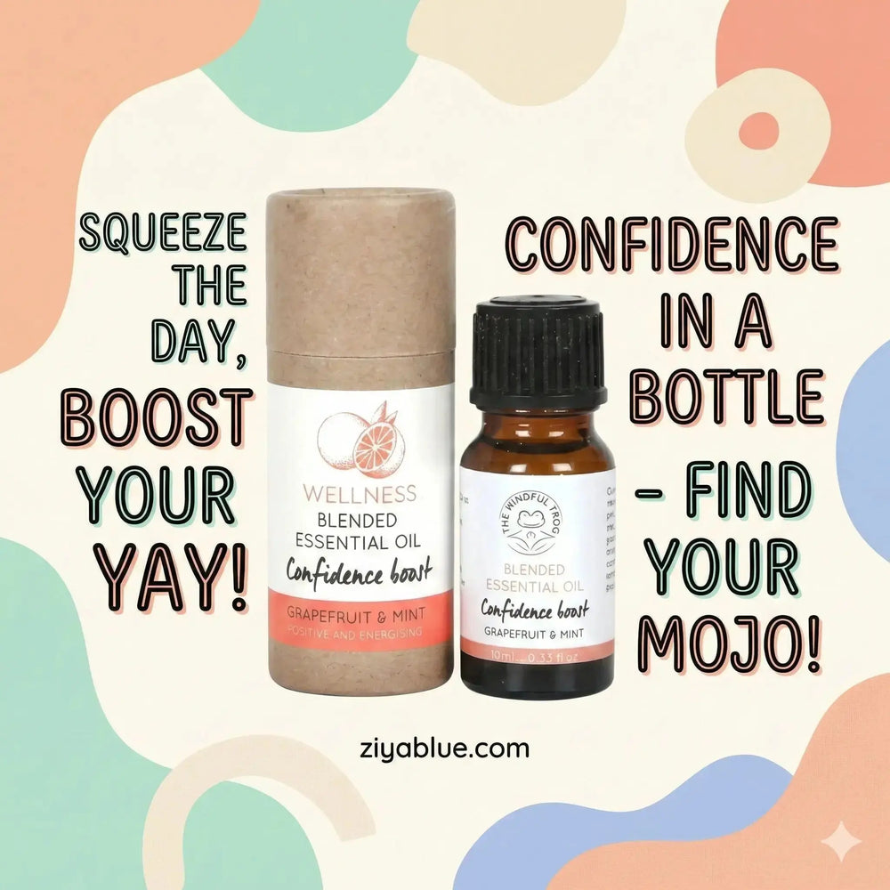Confidence Boost Essential Oil | Grapefruit & Mint Blend Faire Ziya Blue