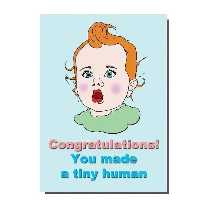 Congratulations Greetings Funny New Baby Card Card Bite Your Granny Ziya Blue