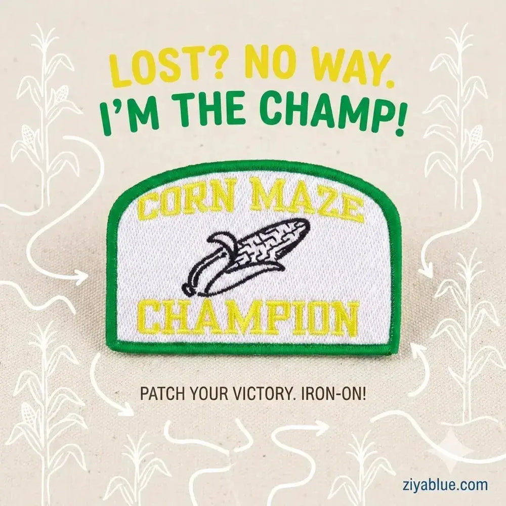 Corn Maze Champion Patch | Embroidered Achievement Badge Ziya Blue Ziya Blue