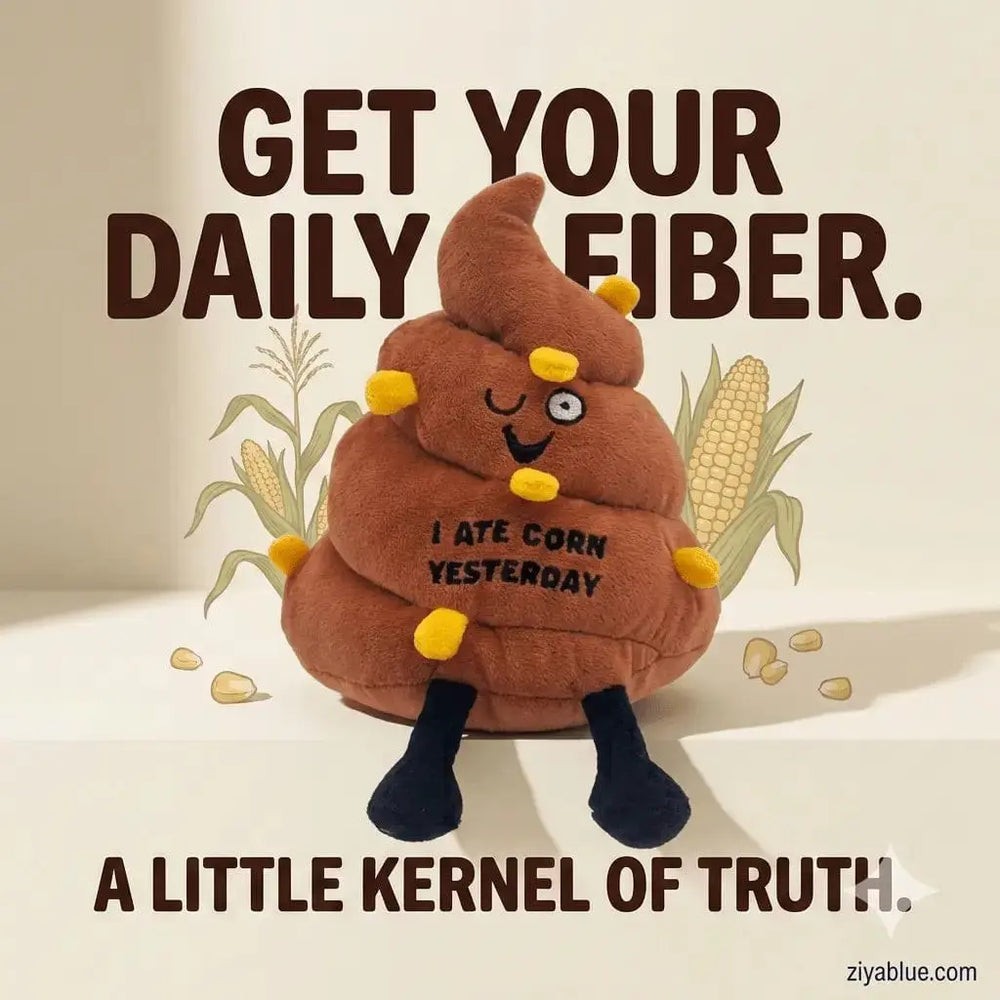 Corn Poop Plush - The "I Ate Corn Yesterday" Mascot Punchkins Ziya Blue