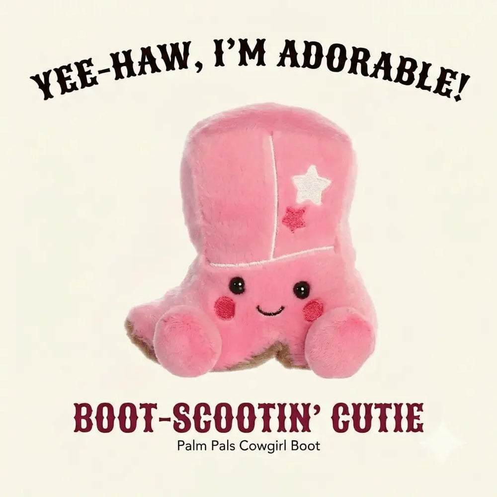 Cowgirl Boot Plush Toy | Kate Cowgirl Boot Palm Pal Aurora Ziya Blue
