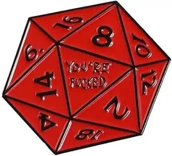 Critical Fail D20 Pin - Natural 1? More Like Natural Run Ziya Blue Ziya Blue