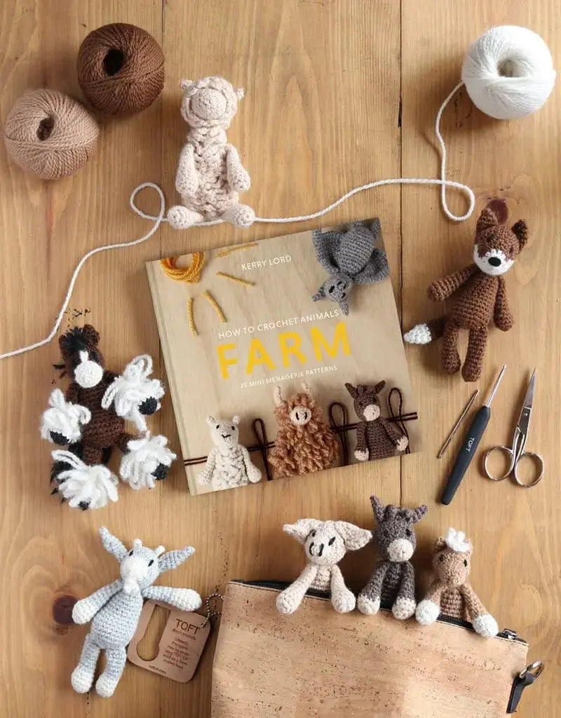 Crochet Farm Animals Book for Quirky Crafters Book Depot Ziya Blue