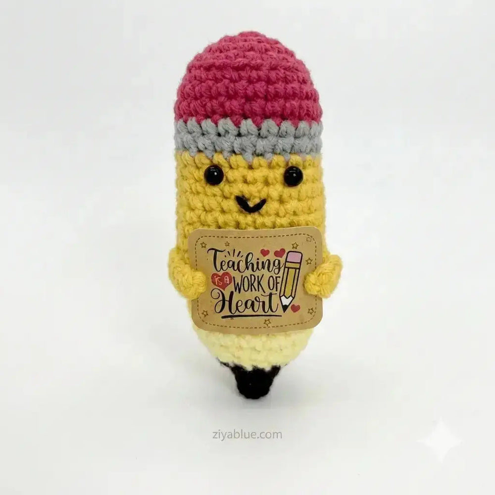Crochet Teacher Appreciation Pencil Ziya Blue Ziya Blue