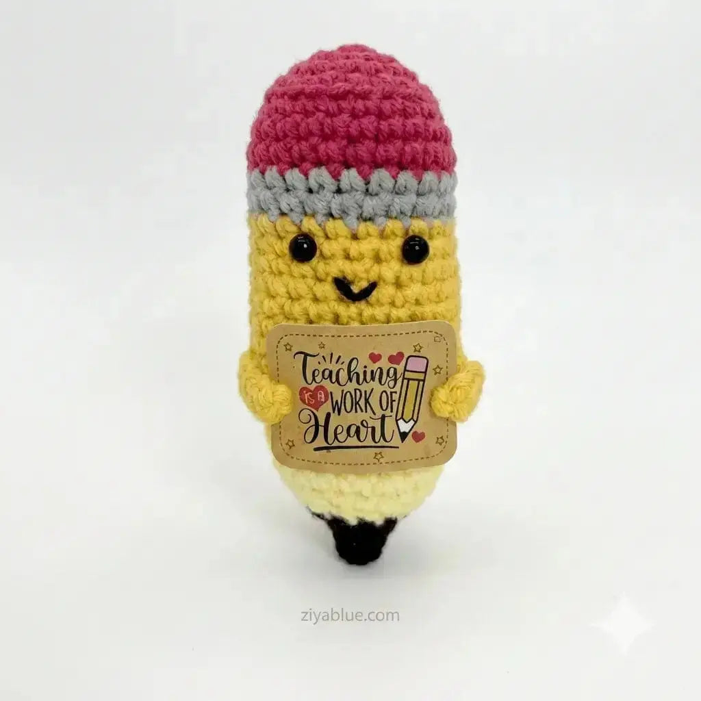 Crochet Teacher Appreciation Pencil Ziya Blue Ziya Blue